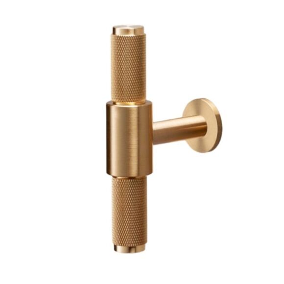 NWOT - BUSTER & PUNCH T-Bar in Brass Cross Knurl Pattern - Picture 1 of 10